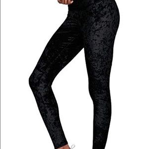 NWT VS PINK CRUSHED VELVET FLAT LEGGING XS